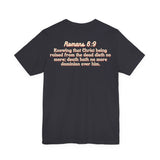 Jesus the Ultimate Deadlifter Tee — Romans 6:9 | Unisex Jersey Short Sleeve Christian T-Shirt