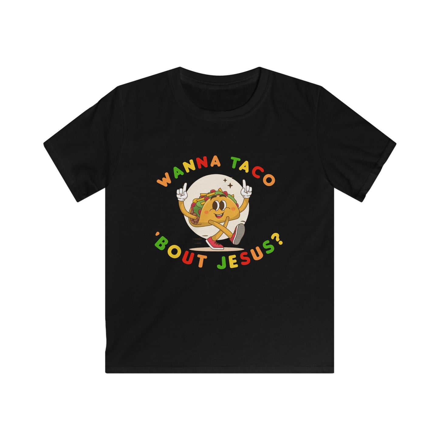 Wanna Taco ’Bout Jesus? | Kids Christian T-Shirt | Mark 16:15 Scripture Tee | Fun Faith-Based Kids Apparel