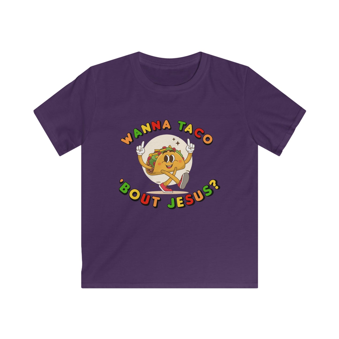 Wanna Taco ’Bout Jesus? | Kids Christian T-Shirt | Mark 16:15 Scripture Tee | Fun Faith-Based Kids Apparel