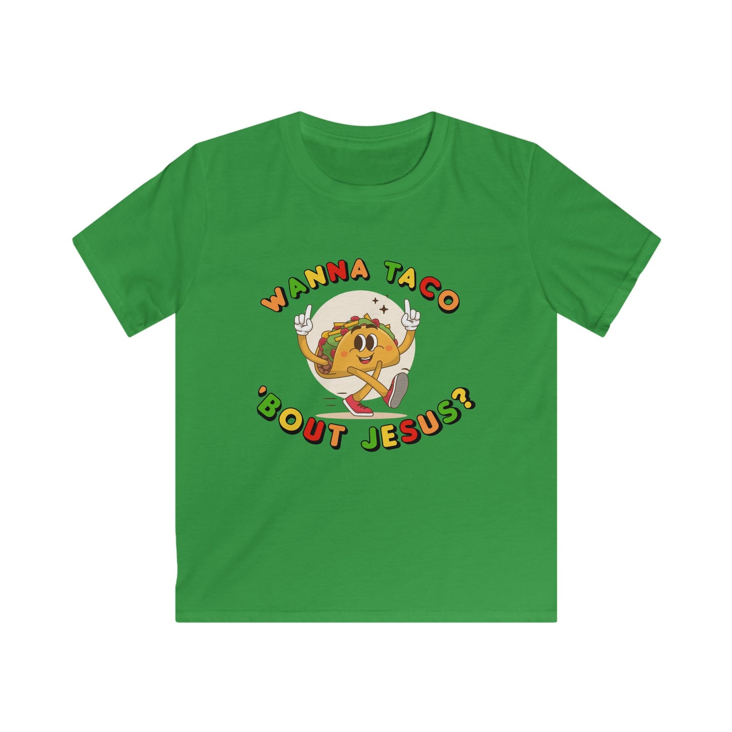 Wanna Taco ’Bout Jesus? | Kids Christian T-Shirt | Mark 16:15 Scripture Tee | Fun Faith-Based Kids Apparel
