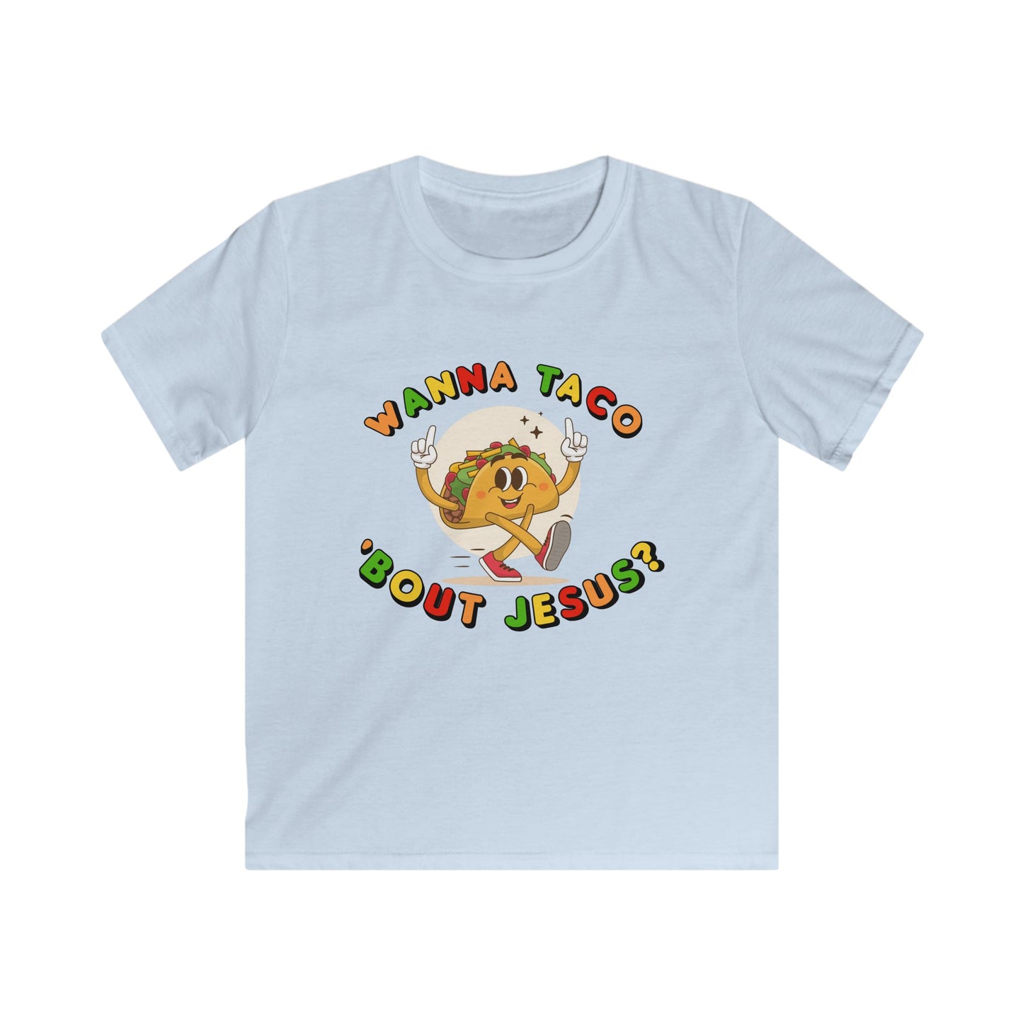Wanna Taco ’Bout Jesus? | Kids Christian T-Shirt | Mark 16:15 Scripture Tee | Fun Faith-Based Kids Apparel