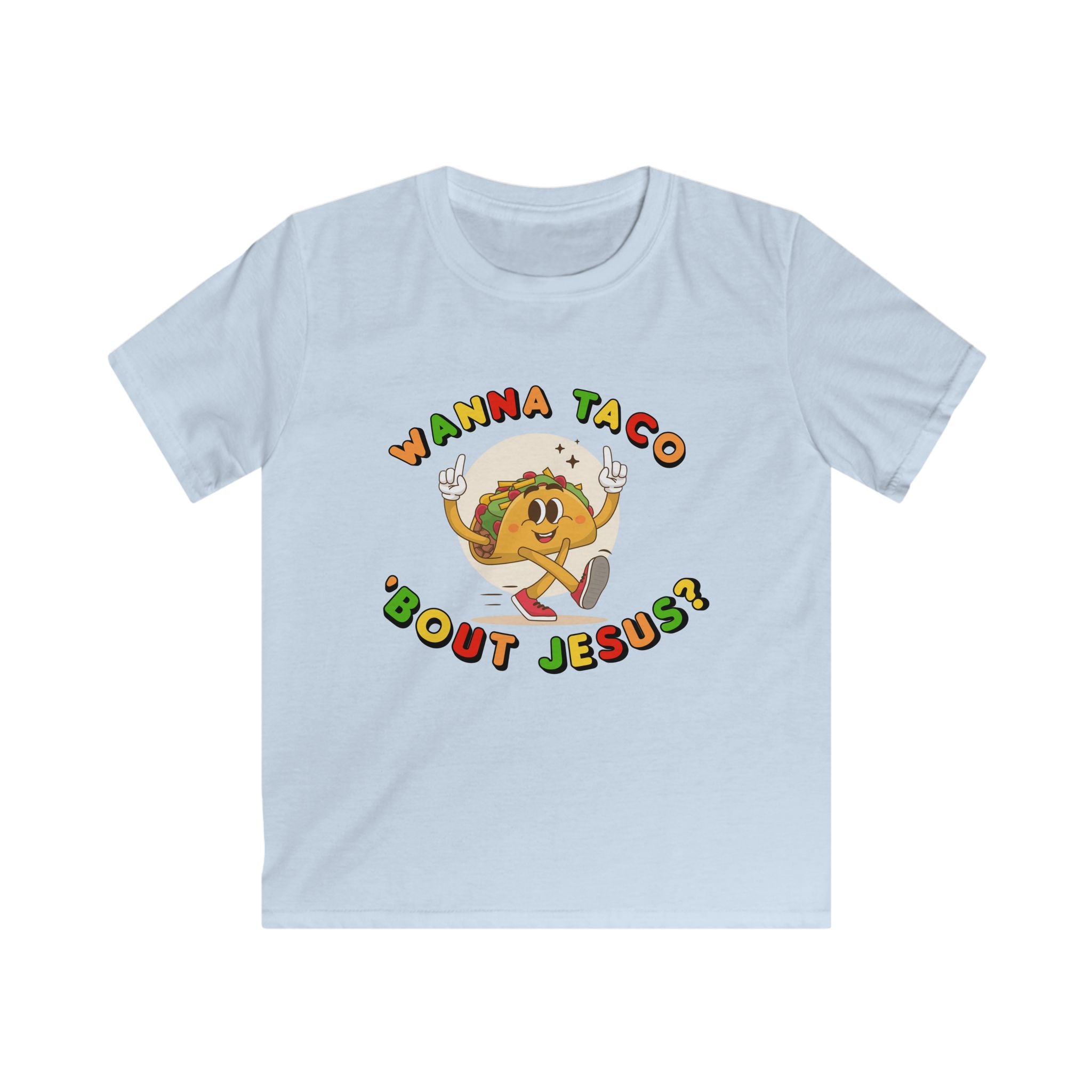 Wanna Taco ’Bout Jesus? | Kids Christian T-Shirt | Mark 16:15 Scripture Tee | Fun Faith-Based Kids Apparel
