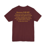 Romans 7:25 Christian Jersey T-Shirt – Spiritual Quote Tee, Unisex Bible Verse Apparel, Inspirational Faith Shirt for Men & Women