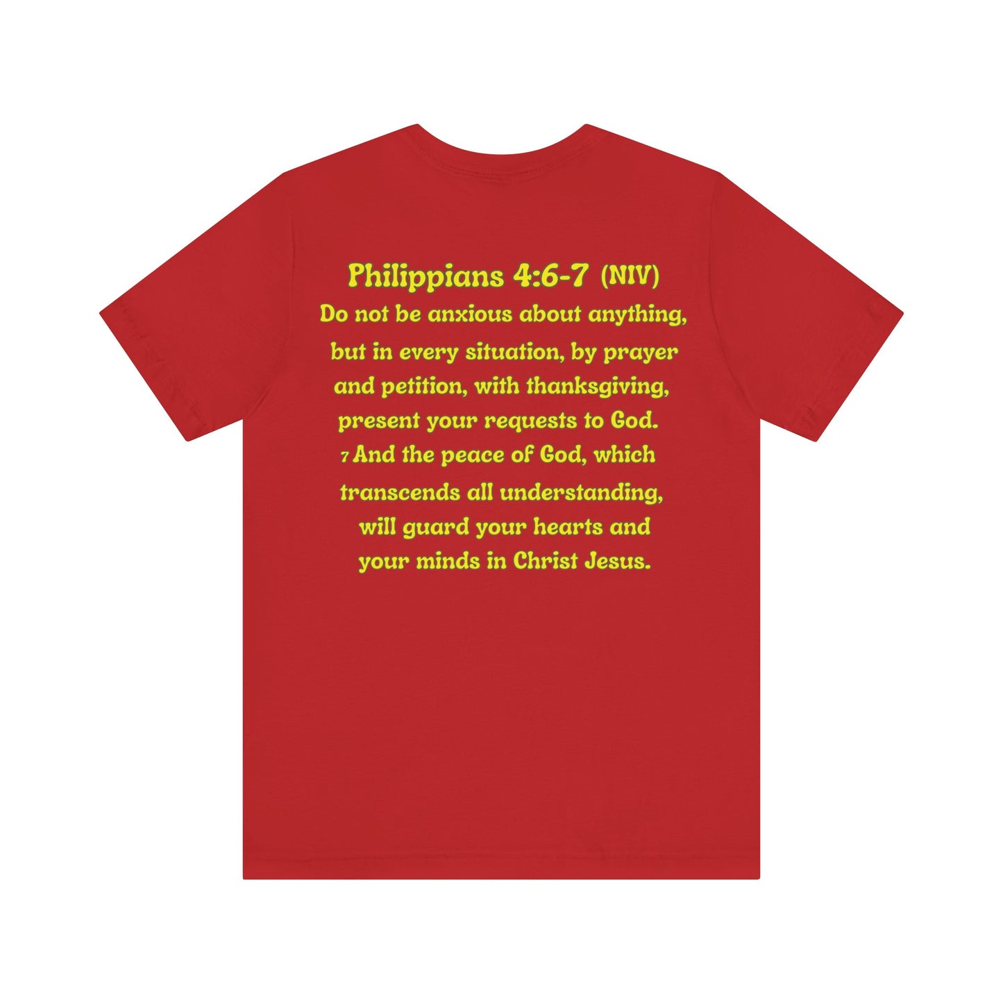Funny Fish Tee | Philippians 4:6–7 Scripture Shirt | Christian Fisherman T-Shirt | Unisex Jersey Short Sleeve