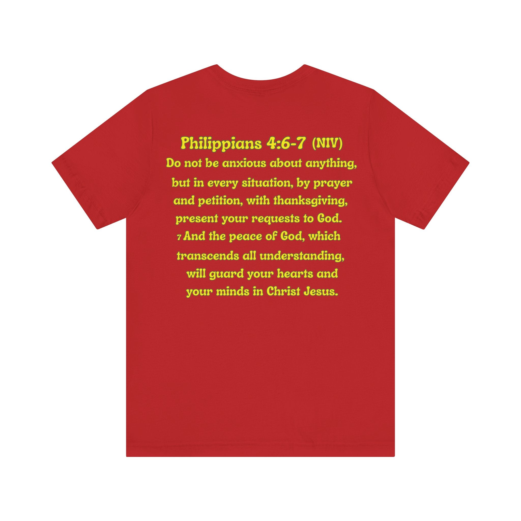 Funny Fish Tee | Philippians 4:6–7 Scripture Shirt | Christian Fisherman T-Shirt | Unisex Jersey Short Sleeve