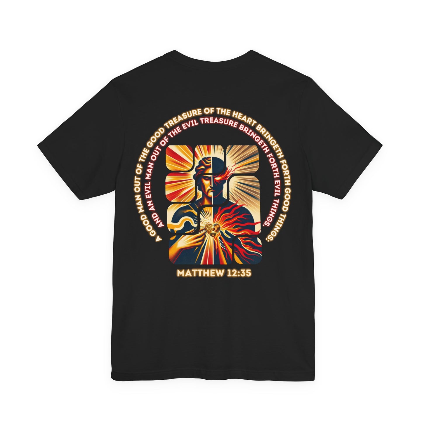 Matthew 28:19 Christian T-Shirt – Unisex Jersey Short Sleeve Faith Tee with Great Commission Design
