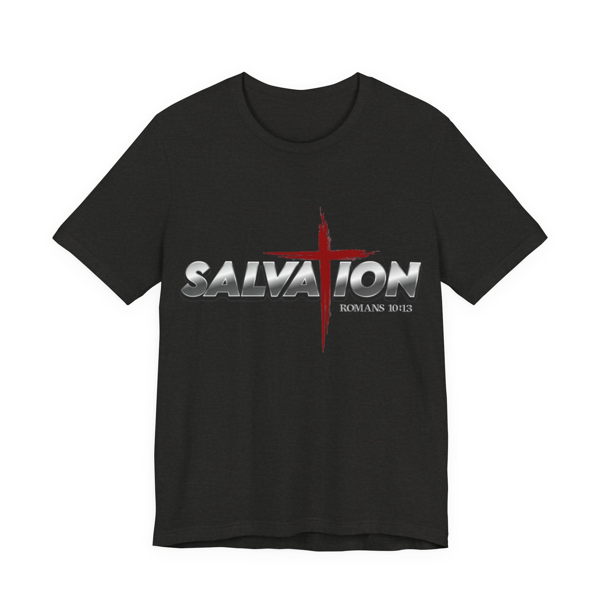 Salvation Christian T-Shirt — Romans 10:13 | Unisex Jersey Short Sleeve Tee
