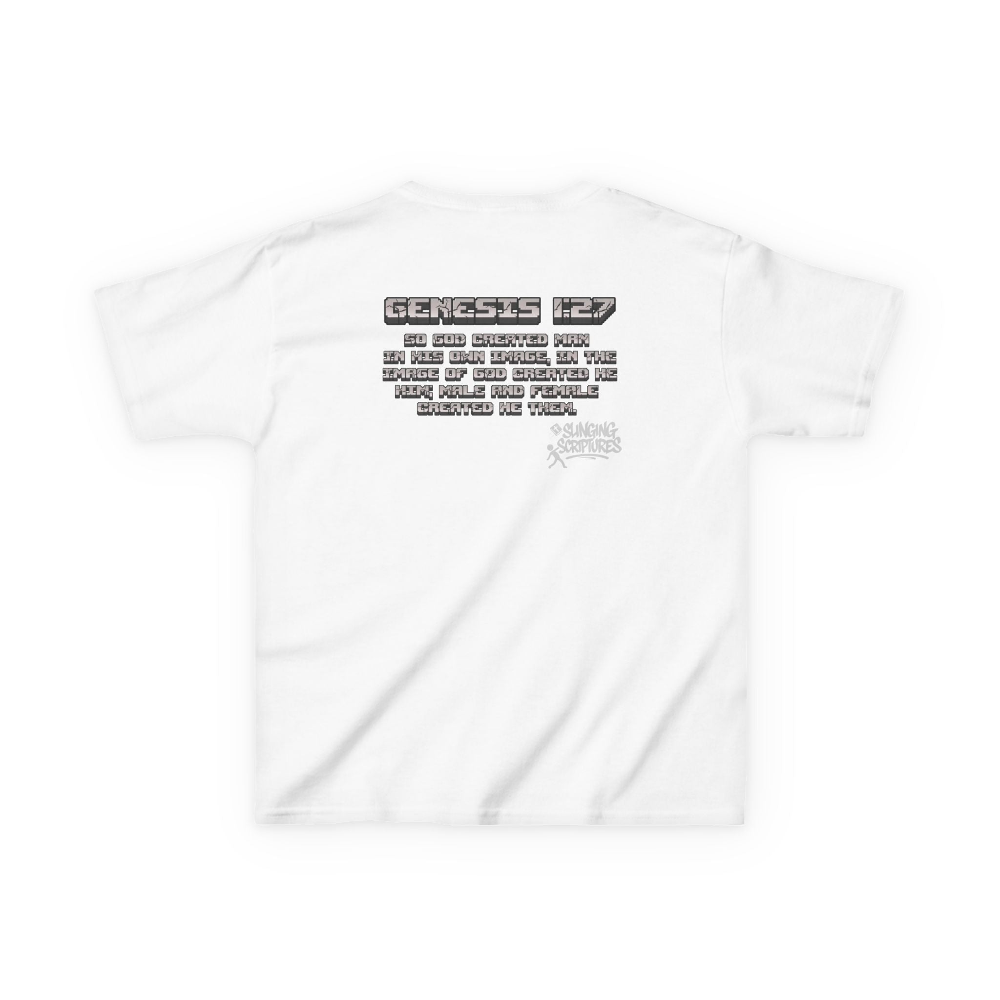 Made in the Image of God | Genesis 1:27 Christian Minecraft-Inspired Kids Tee