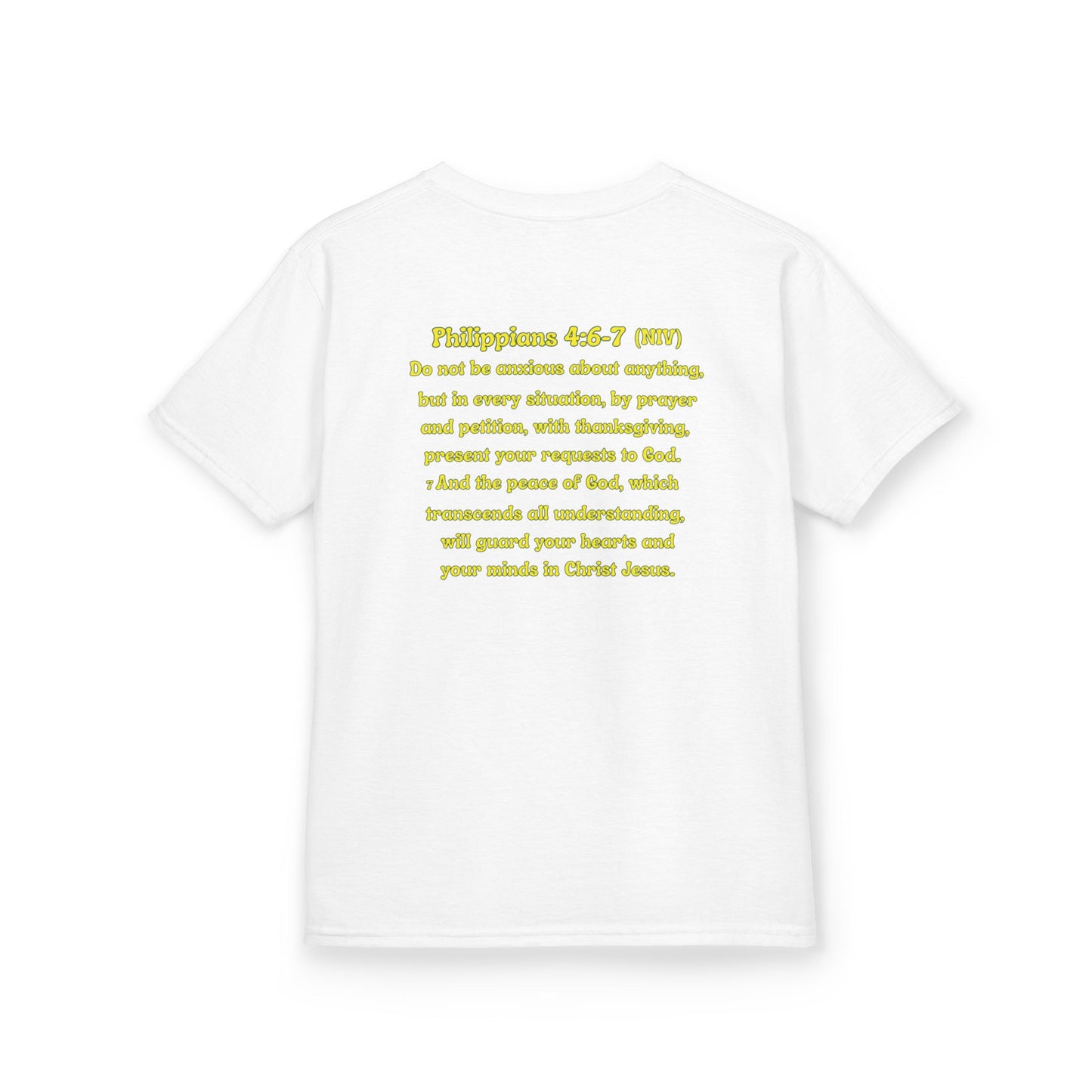 Don’t Worry, Be Happy Kids Tee | Philippians 4:6-7 Scripture Shirt