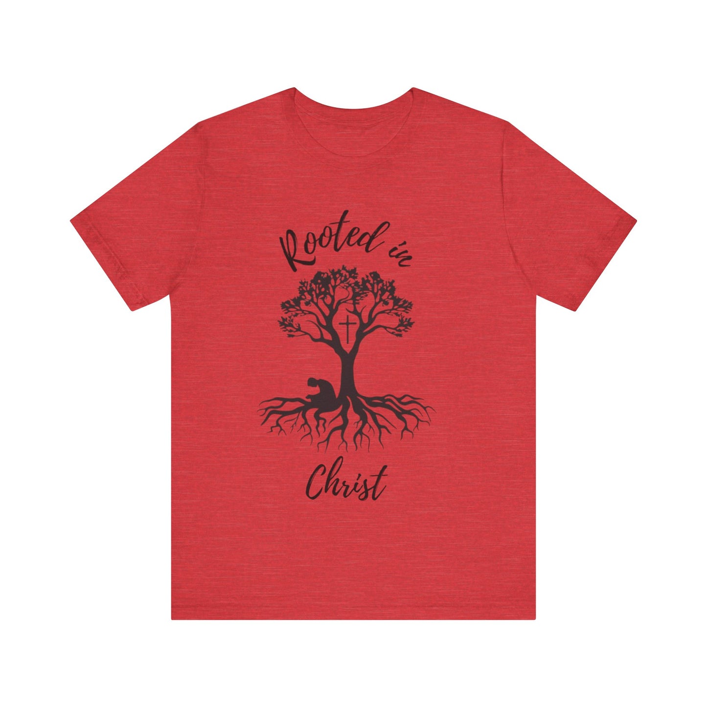 Rooted in Christ Tee | Colossians 2:6-7 Scripture Shirt | Christian Faith T-Shirt
