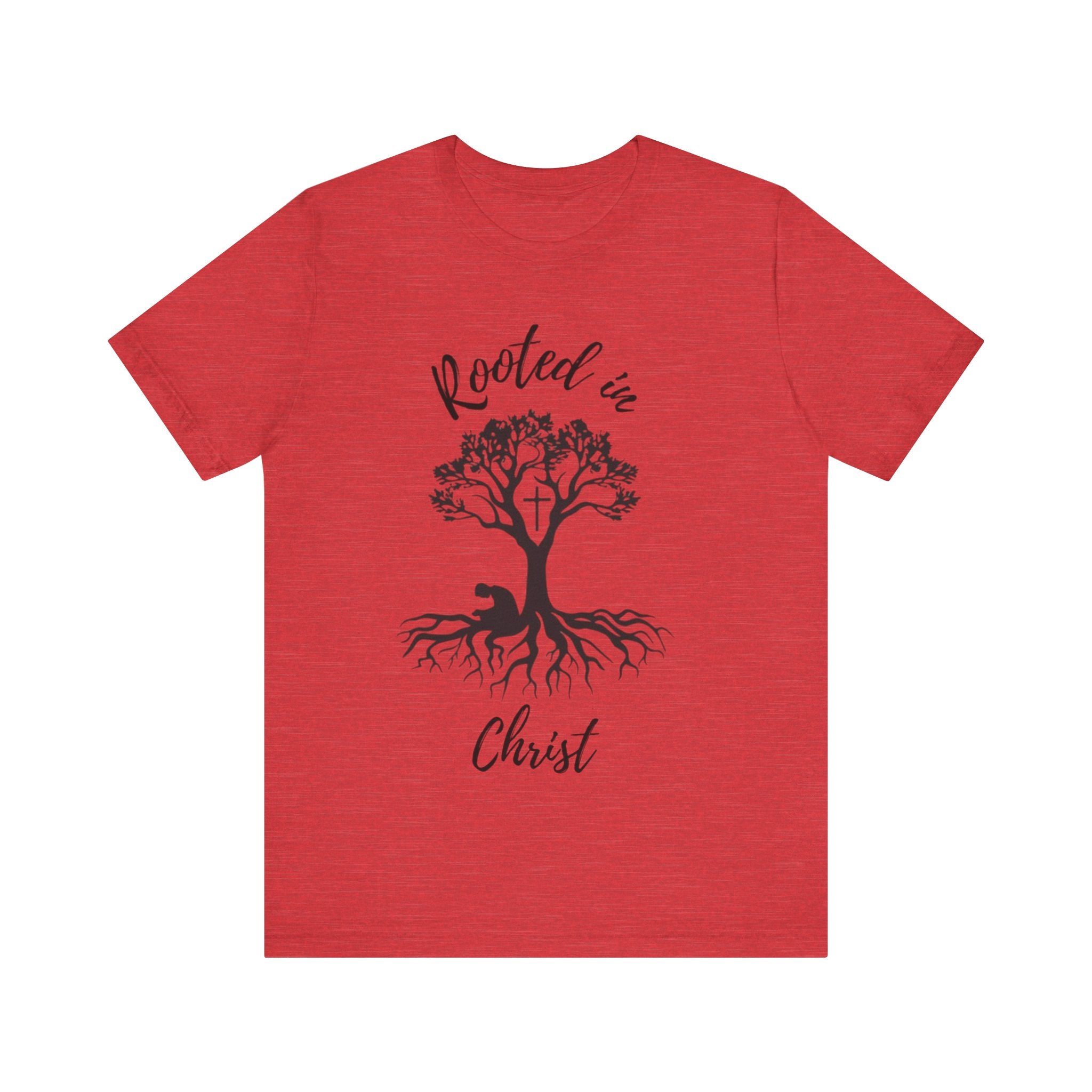 Rooted in Christ Tee | Colossians 2:6-7 Scripture Shirt | Christian Faith T-Shirt