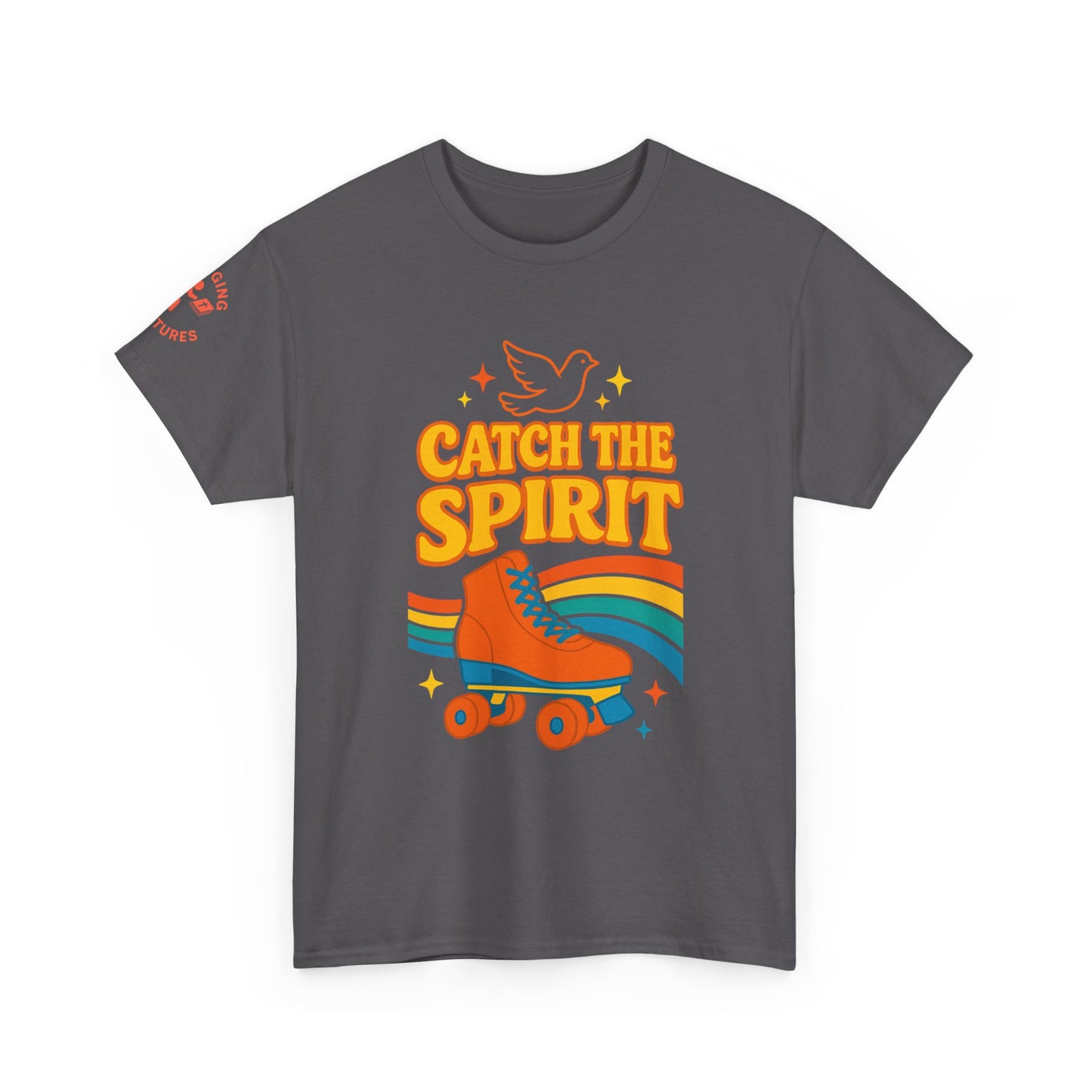Catch the Spirit — 2 Corinthians 3:17 Retro Skate | Unisex Heavy Cotton Christian T-Shirt