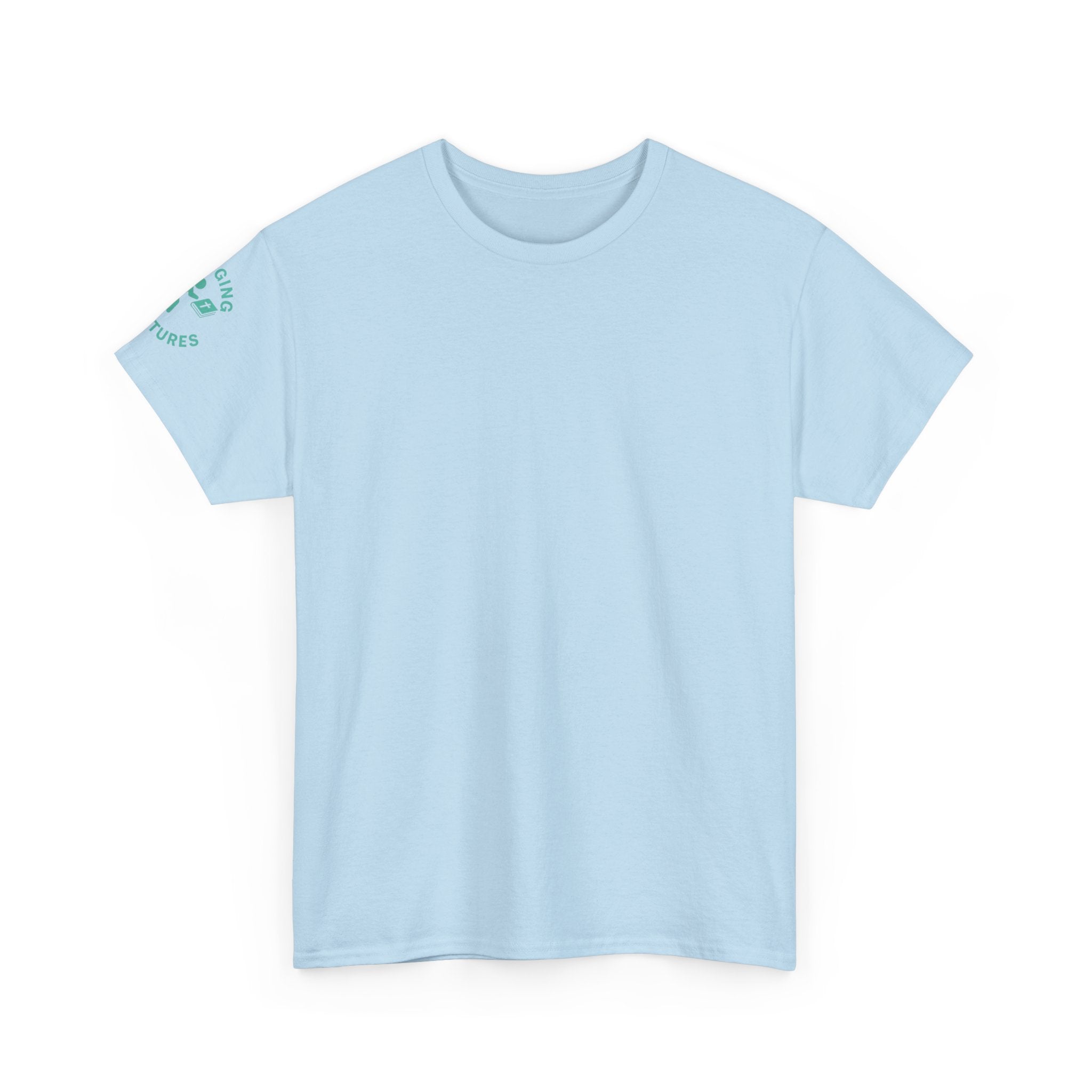 Rejoice & Be Glad — Psalm 118:24 Pop-Color Back Print | Unisex Heavy Cotton Christian T-Shirt