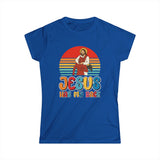 Jesus Has My Back — Women’s Softstyle Christian T-Shirt | Retro Faith Tee