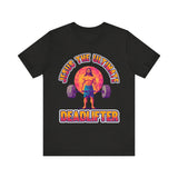 Jesus Deadlifter Tee – Romans 6:9 Unisex Jersey T-Shirt, Gym Shirt, Fitness Apparel, Biblical Strength Tee