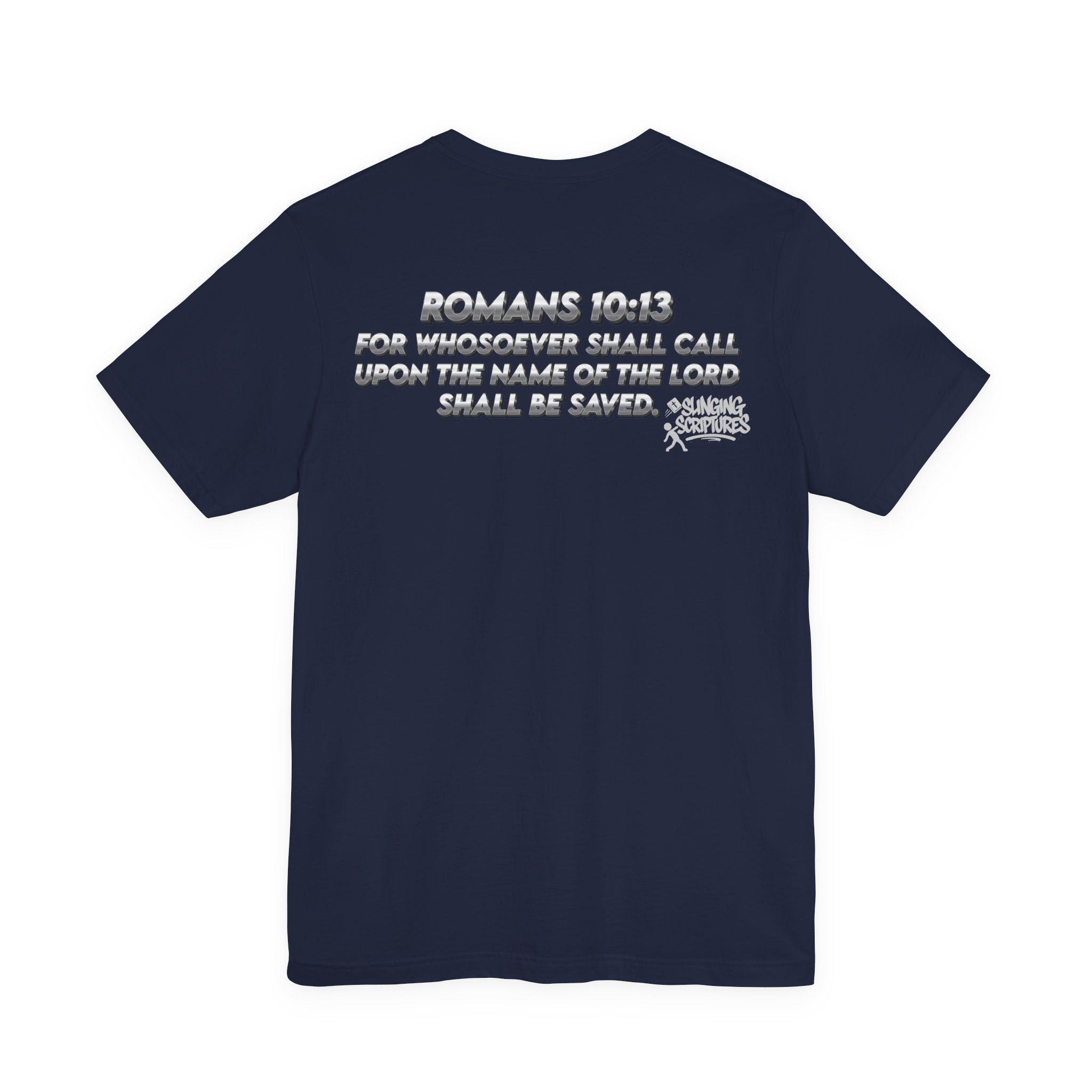 Salvation Christian T-Shirt — Romans 10:13 | Unisex Jersey Short Sleeve Tee