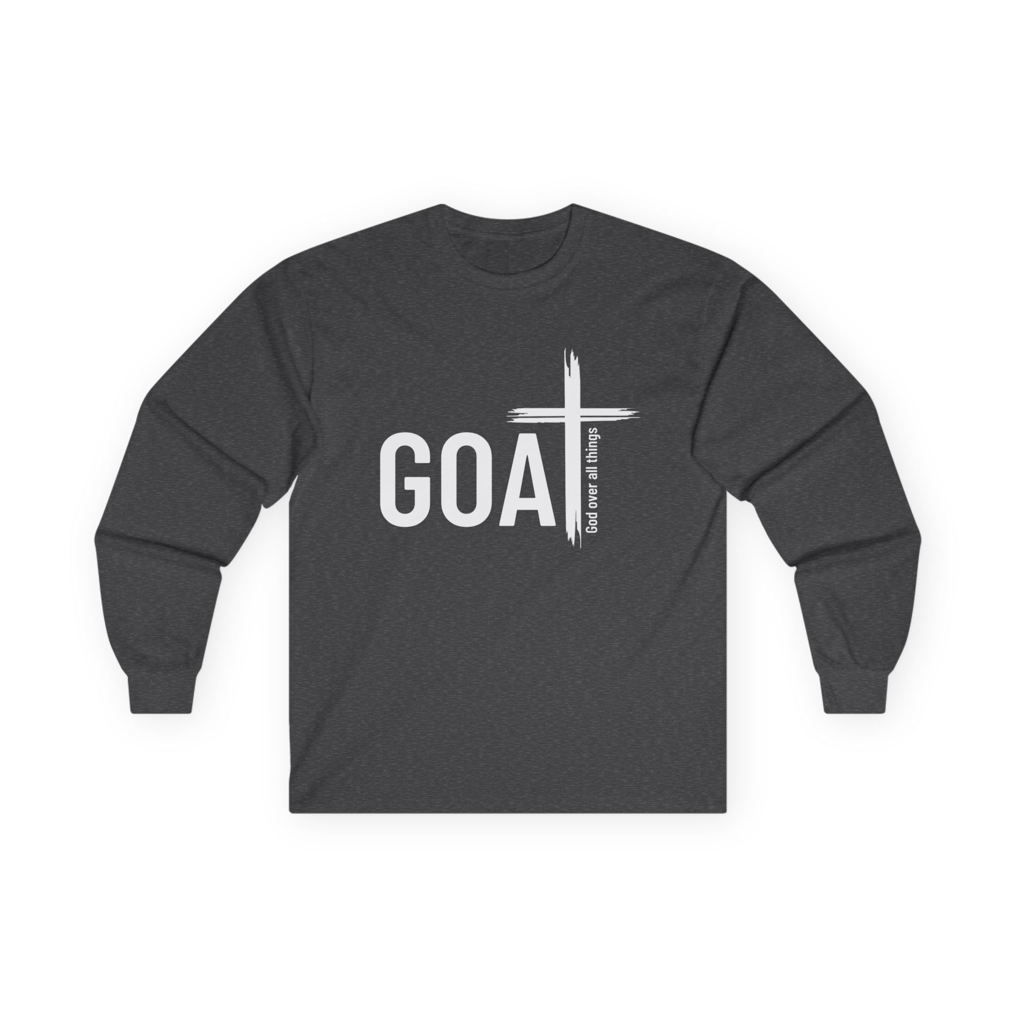 GOAT — God Over All Things | Colossians 1:17 Long Sleeve Unisex Christian T-Shirt