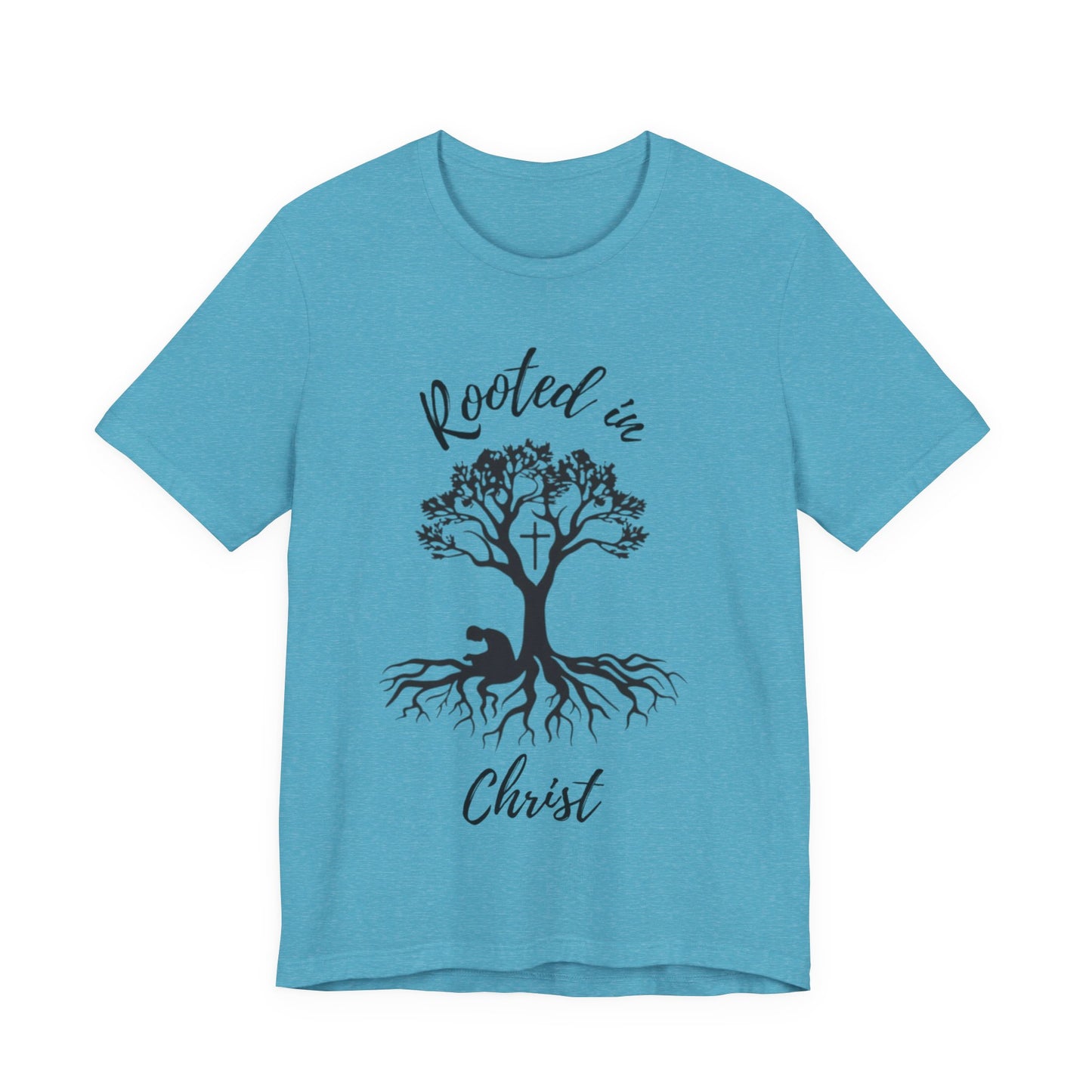 Rooted in Christ Tee | Colossians 2:6-7 Scripture Shirt | Christian Faith T-Shirt