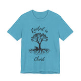 Rooted in Christ Tee | Colossians 2:6-7 Scripture Shirt | Christian Faith T-Shirt