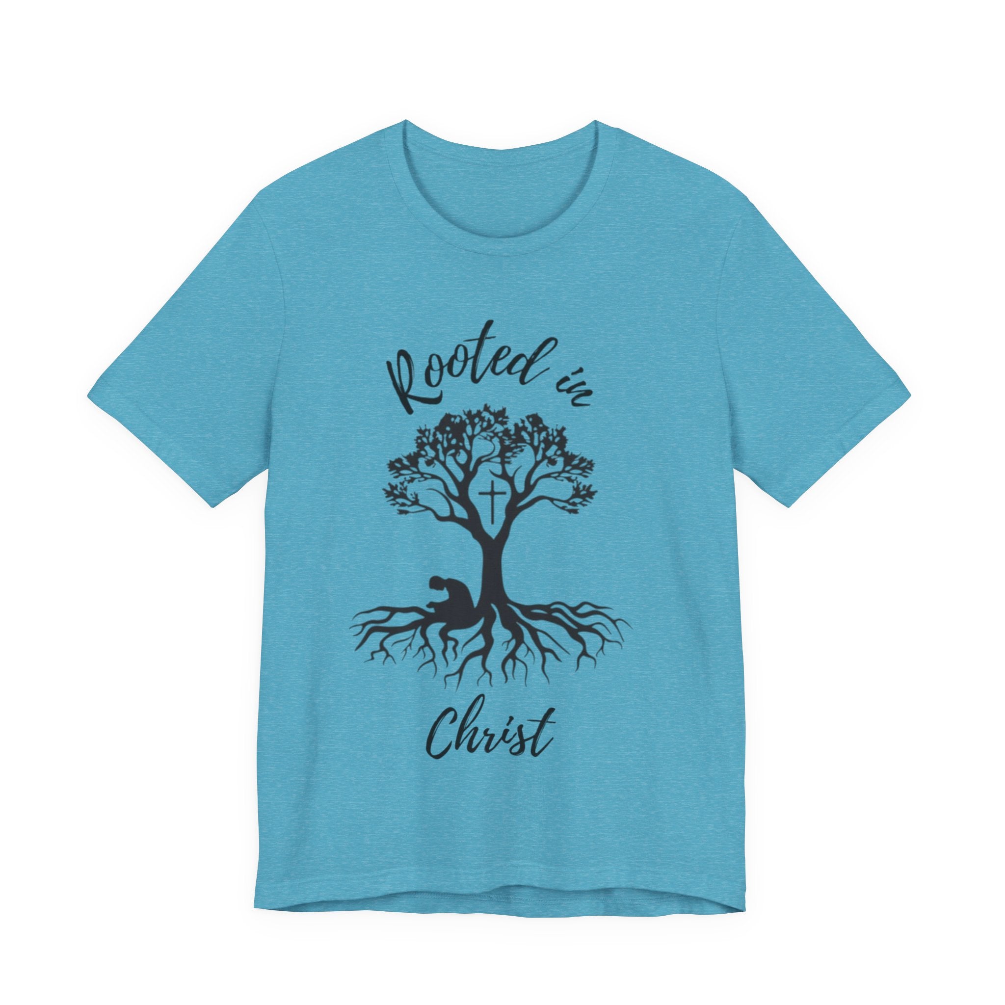 Rooted in Christ Tee | Colossians 2:6-7 Scripture Shirt | Christian Faith T-Shirt