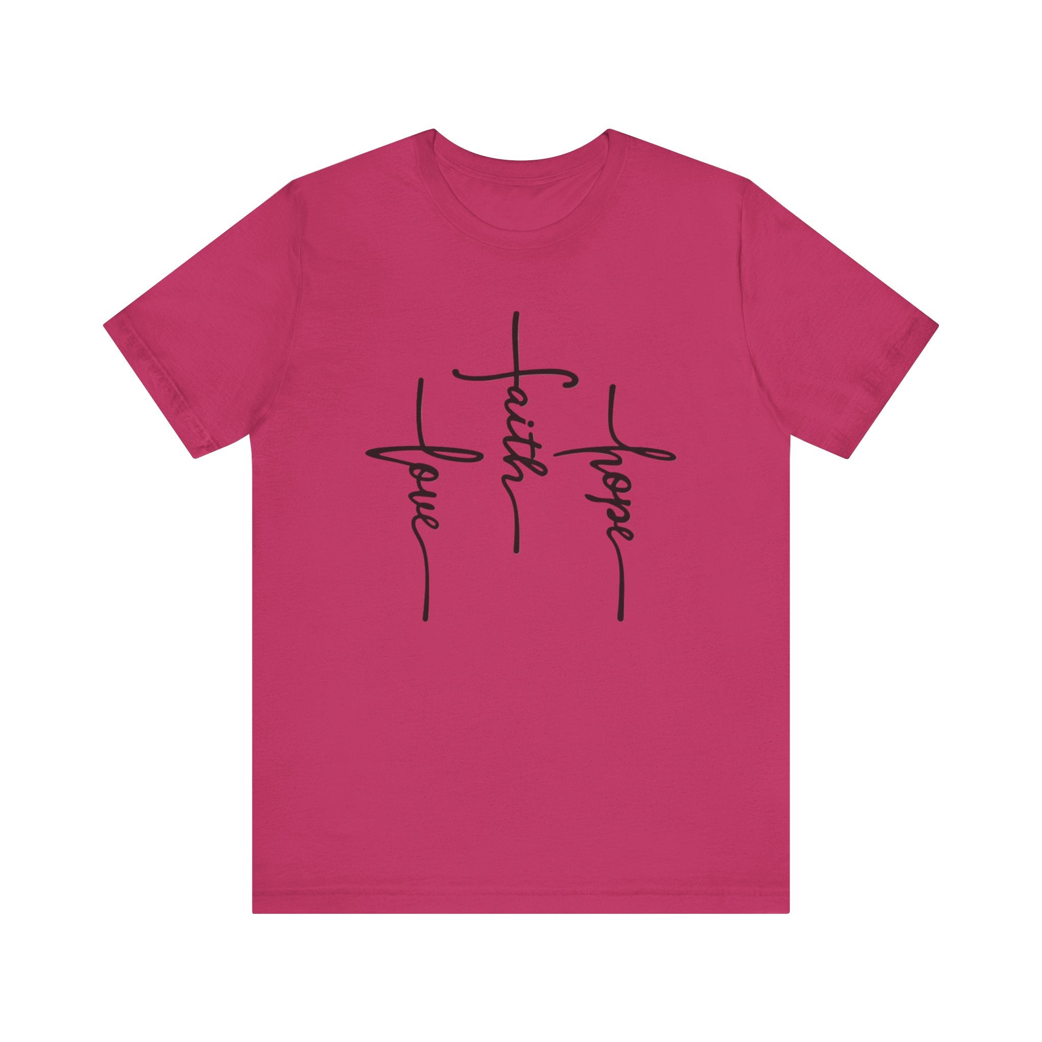 Faith, Hope, Love Tee | 1 Corinthians 13:13 Scripture Shirt | Unisex Jersey Christian T-Shirt