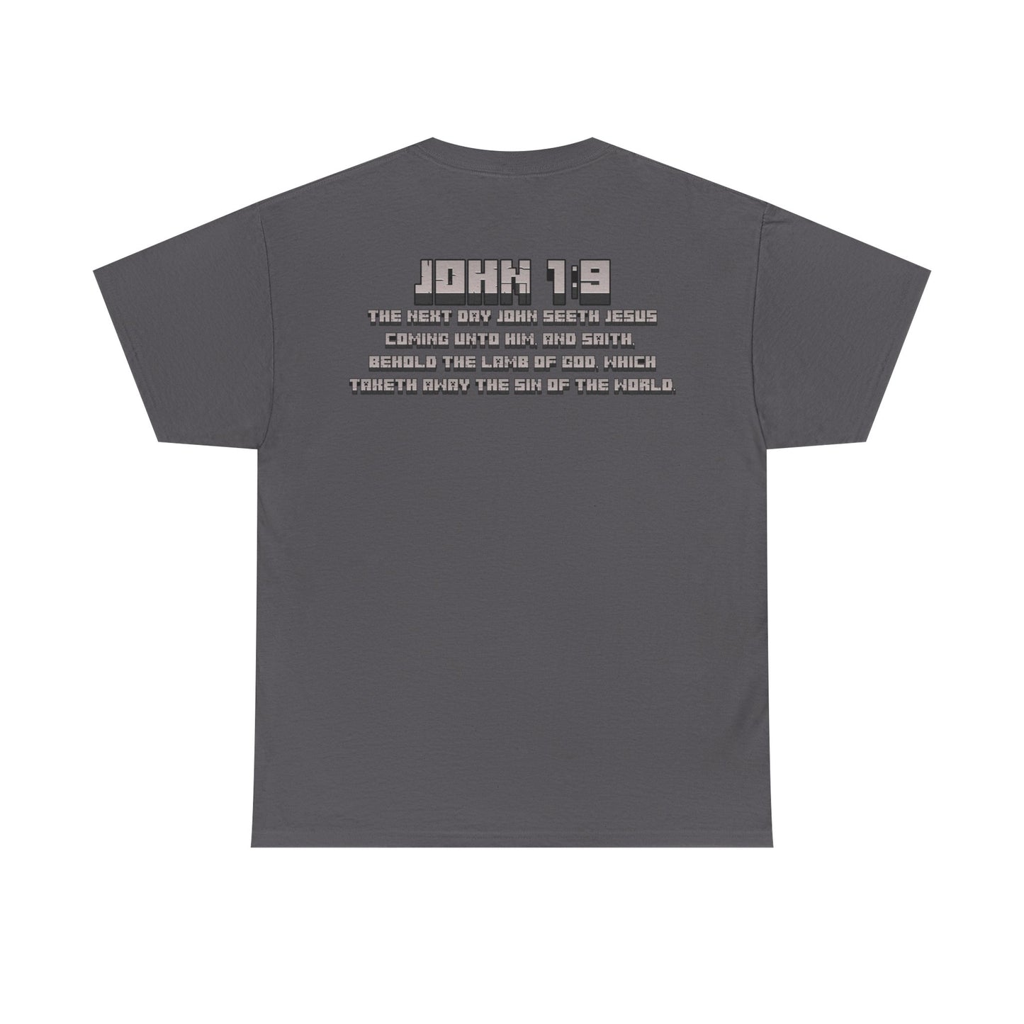 Behold the Lamb of God Tee | John 1:9 Scripture Shirt | Christian Gamer Style | Unisex Heavy Cotton Faith-Based T-Shirt