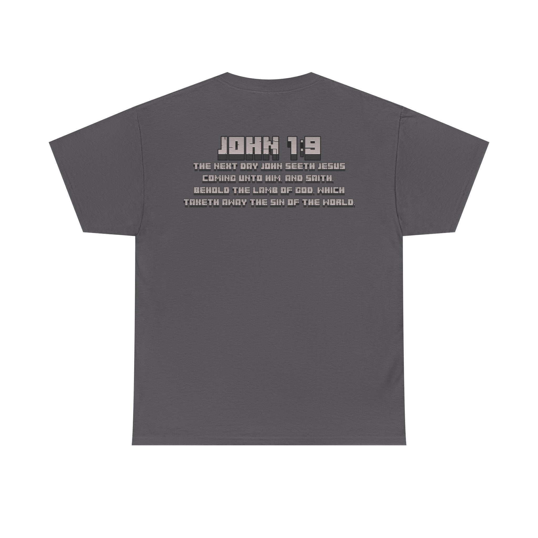 Behold the Lamb of God Tee | John 1:9 Scripture Shirt | Christian Gamer Style | Unisex Heavy Cotton Faith-Based T-Shirt