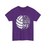 Philippians 4:13 Volleyball Tee | Christian Sports Shirt | Unisex Heavy Cotton T-Shirt
