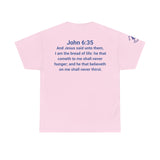 His Name Is Wonderful Tee | John 6:35 Wonder Bread Parody Shirt | Unisex Heavy Cotton Christian T-Shirt