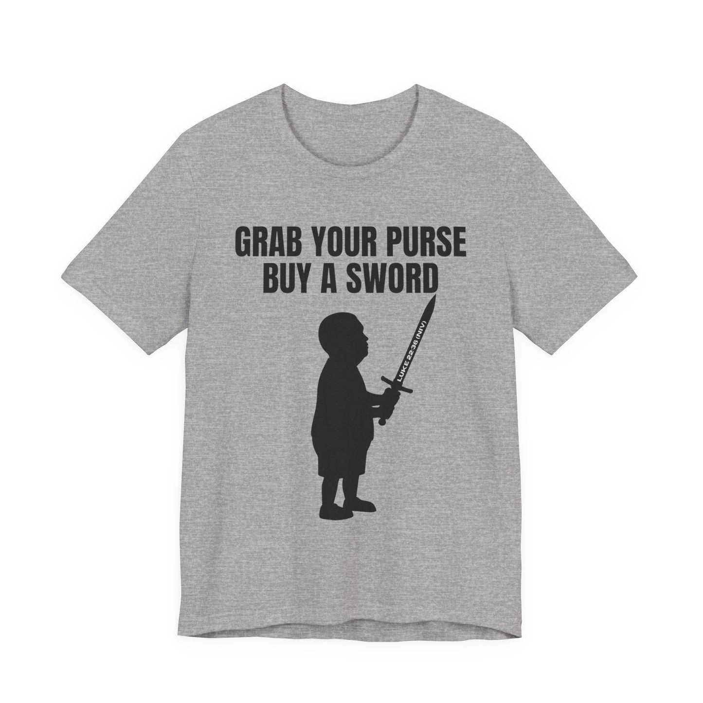 Grab Your Purse — Buy a Sword | Bobby Hill “Don’t Touch It” Tee (Luke 22:36)