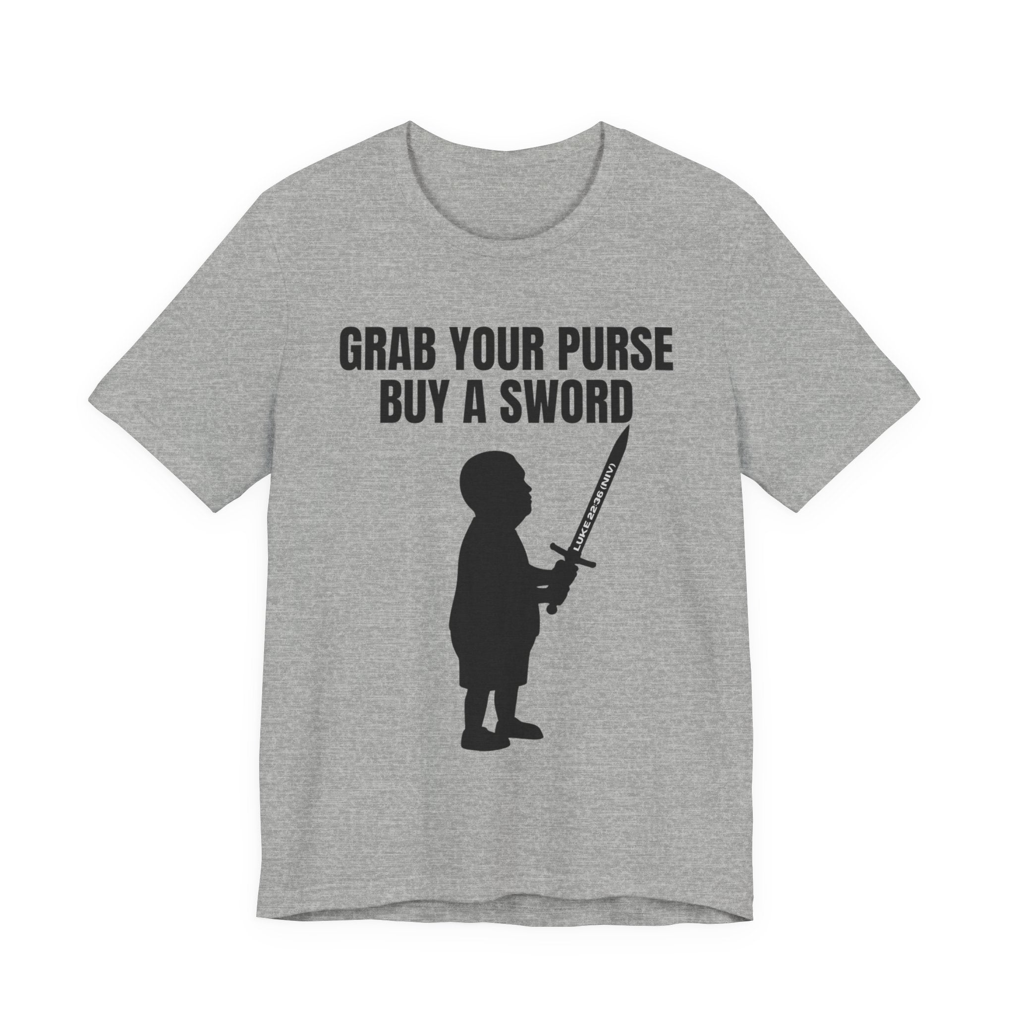 Grab Your Purse — Buy a Sword | Bobby Hill “Don’t Touch It” Tee (Luke 22:36)