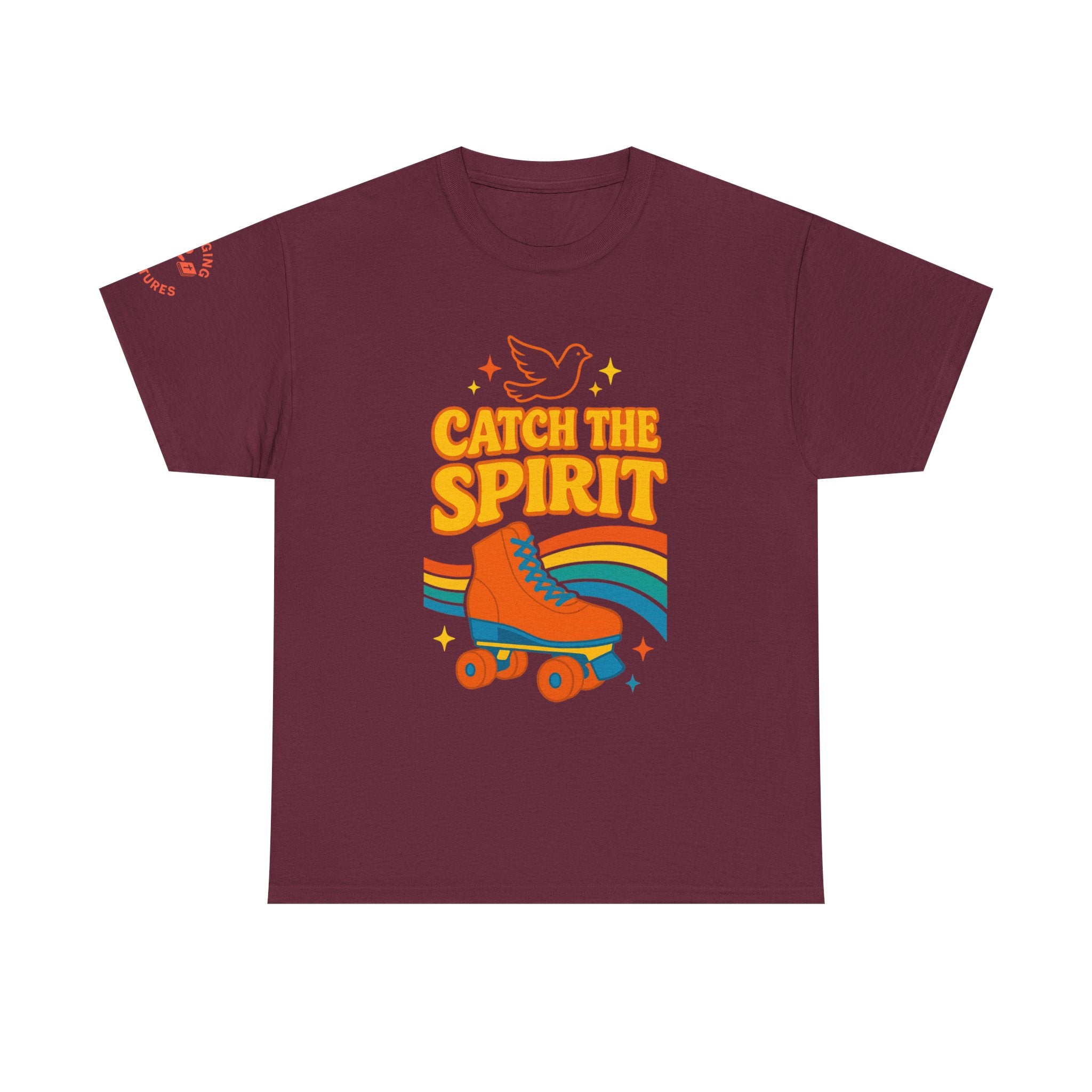 Catch the Spirit — 2 Corinthians 3:17 Retro Skate | Unisex Heavy Cotton Christian T-Shirt
