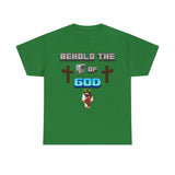 Behold the Lamb of God Tee | John 1:9 Scripture Shirt | Christian Gamer Style | Unisex Heavy Cotton Faith-Based T-Shirt