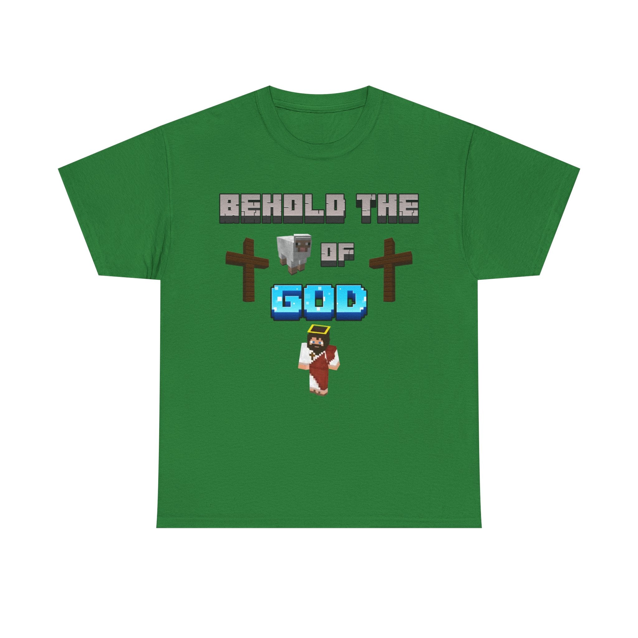 Behold the Lamb of God Tee | John 1:9 Scripture Shirt | Christian Gamer Style | Unisex Heavy Cotton Faith-Based T-Shirt