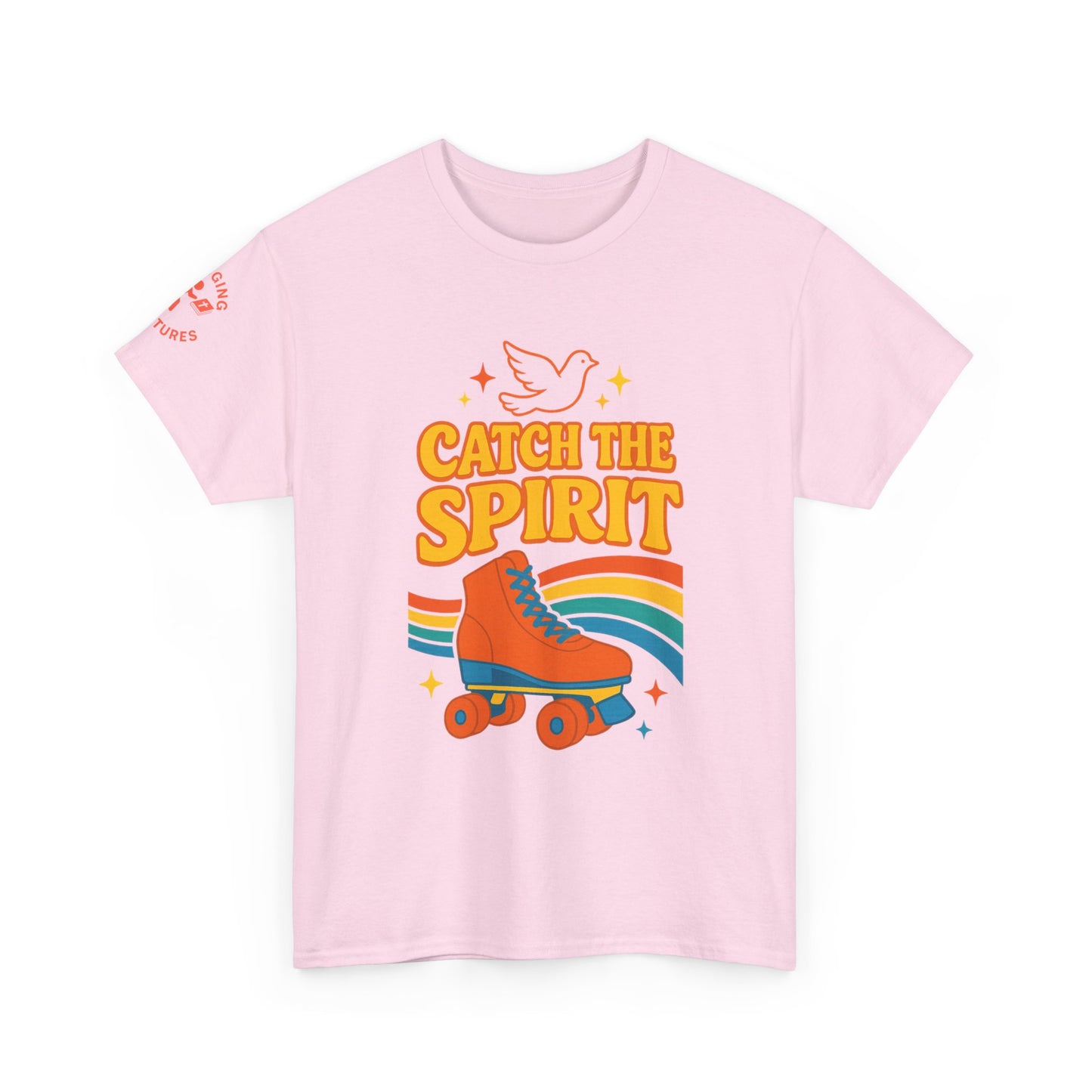 Catch the Spirit — 2 Corinthians 3:17 Retro Skate | Unisex Heavy Cotton Christian T-Shirt