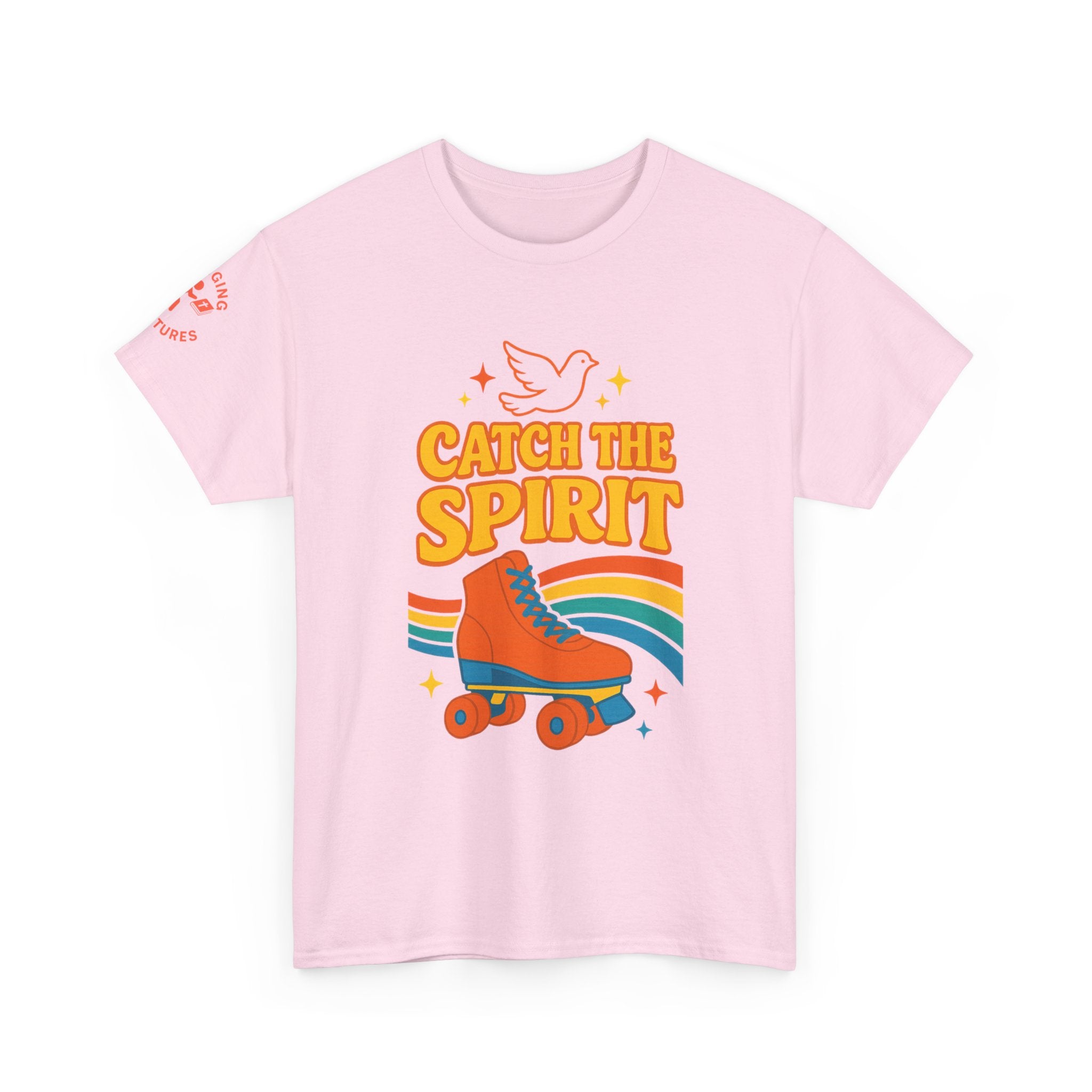 Catch the Spirit — 2 Corinthians 3:17 Retro Skate | Unisex Heavy Cotton Christian T-Shirt
