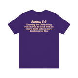 Jesus the Ultimate Deadlifter Tee — Romans 6:9 | Unisex Jersey Short Sleeve Christian T-Shirt