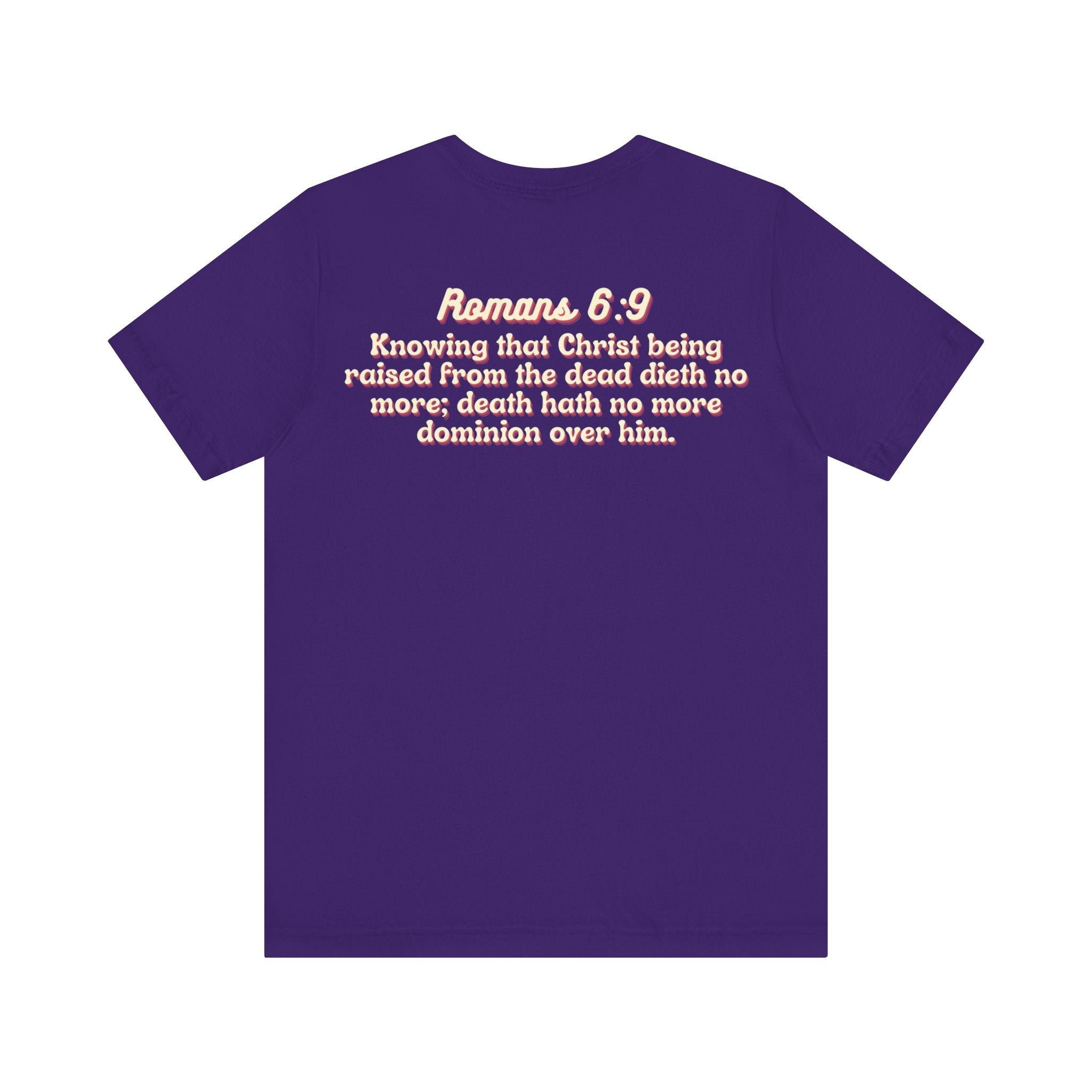 Jesus the Ultimate Deadlifter Tee — Romans 6:9 | Unisex Jersey Short Sleeve Christian T-Shirt