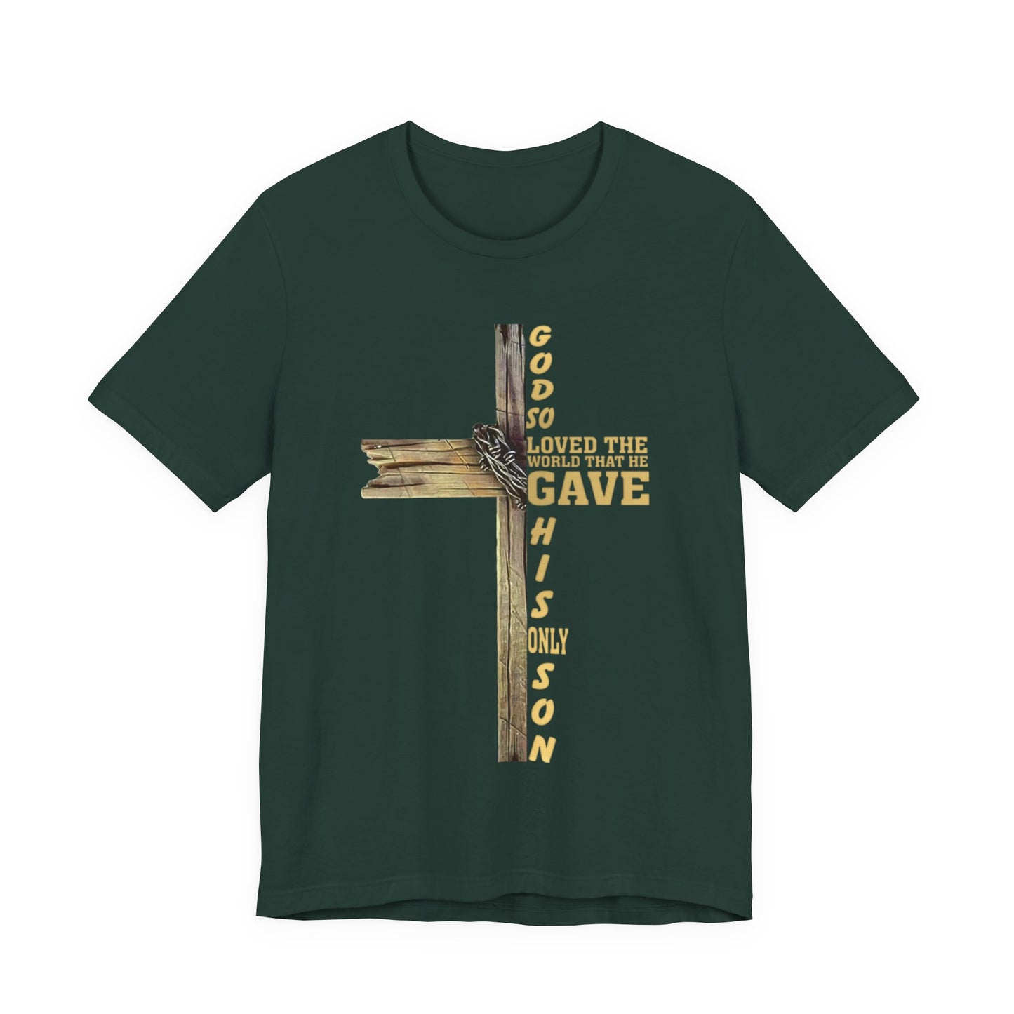 God So Loved the World — John 3:16 | Unisex Jersey Short Sleeve Christian T-Shirt