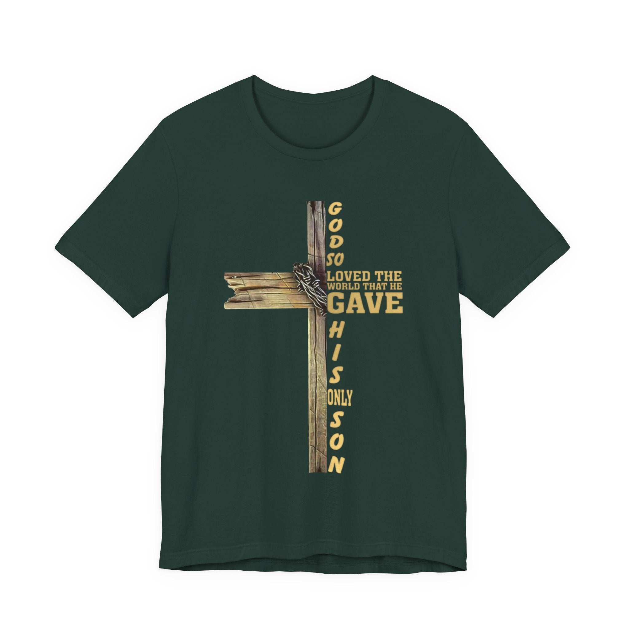 God So Loved the World — John 3:16 | Unisex Jersey Short Sleeve Christian T-Shirt