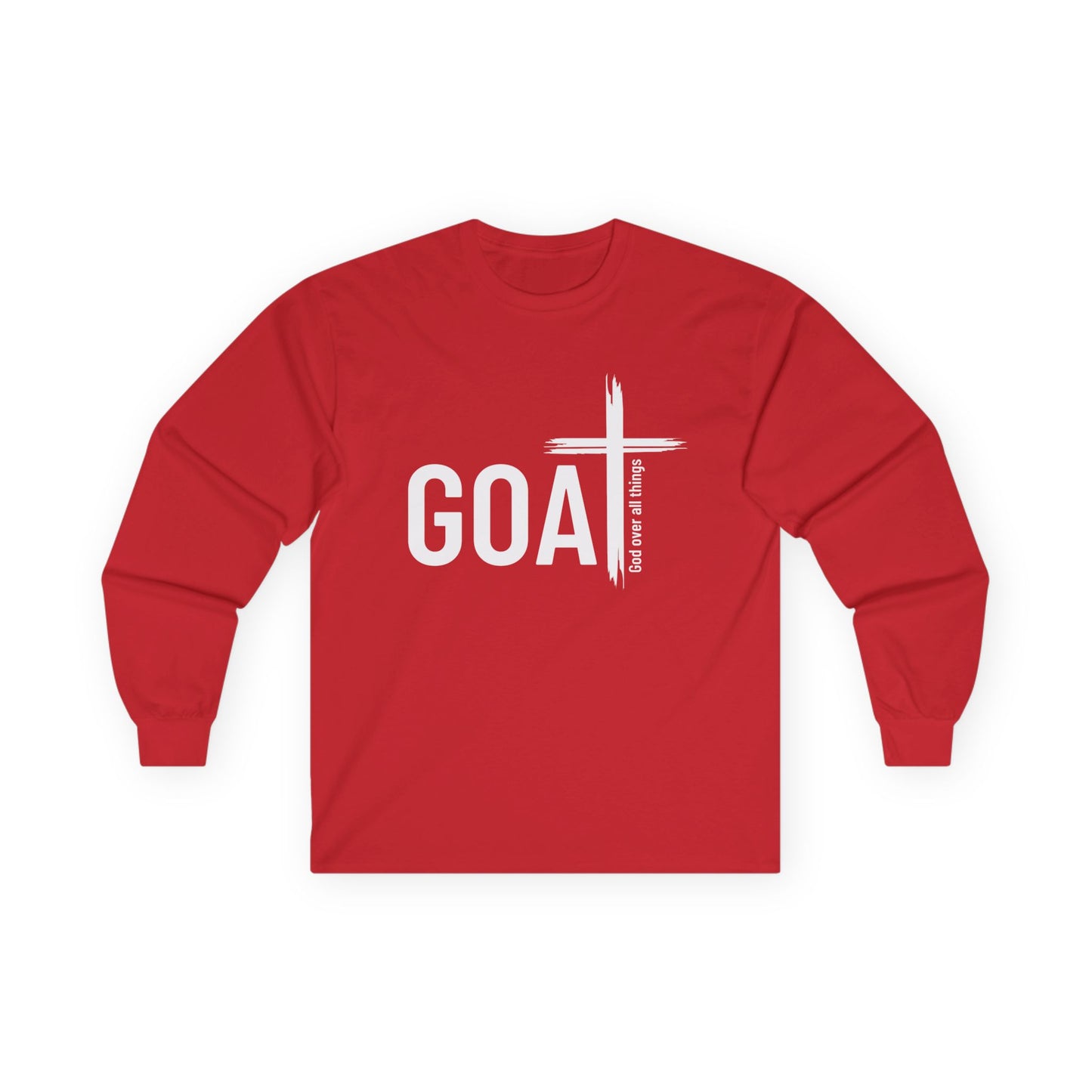 GOAT — God Over All Things | Colossians 1:17 Long Sleeve Unisex Christian T-Shirt