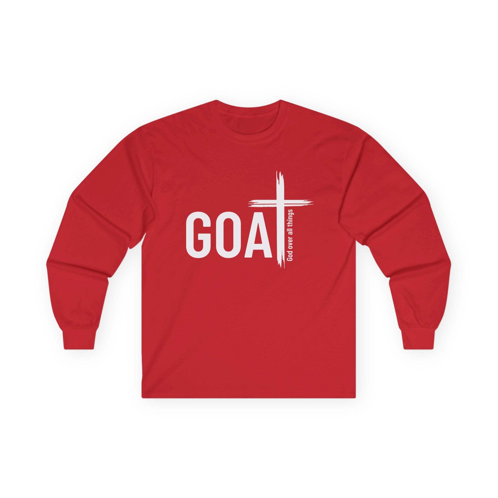 GOAT — God Over All Things | Colossians 1:17 Long Sleeve Unisex Christian T-Shirt
