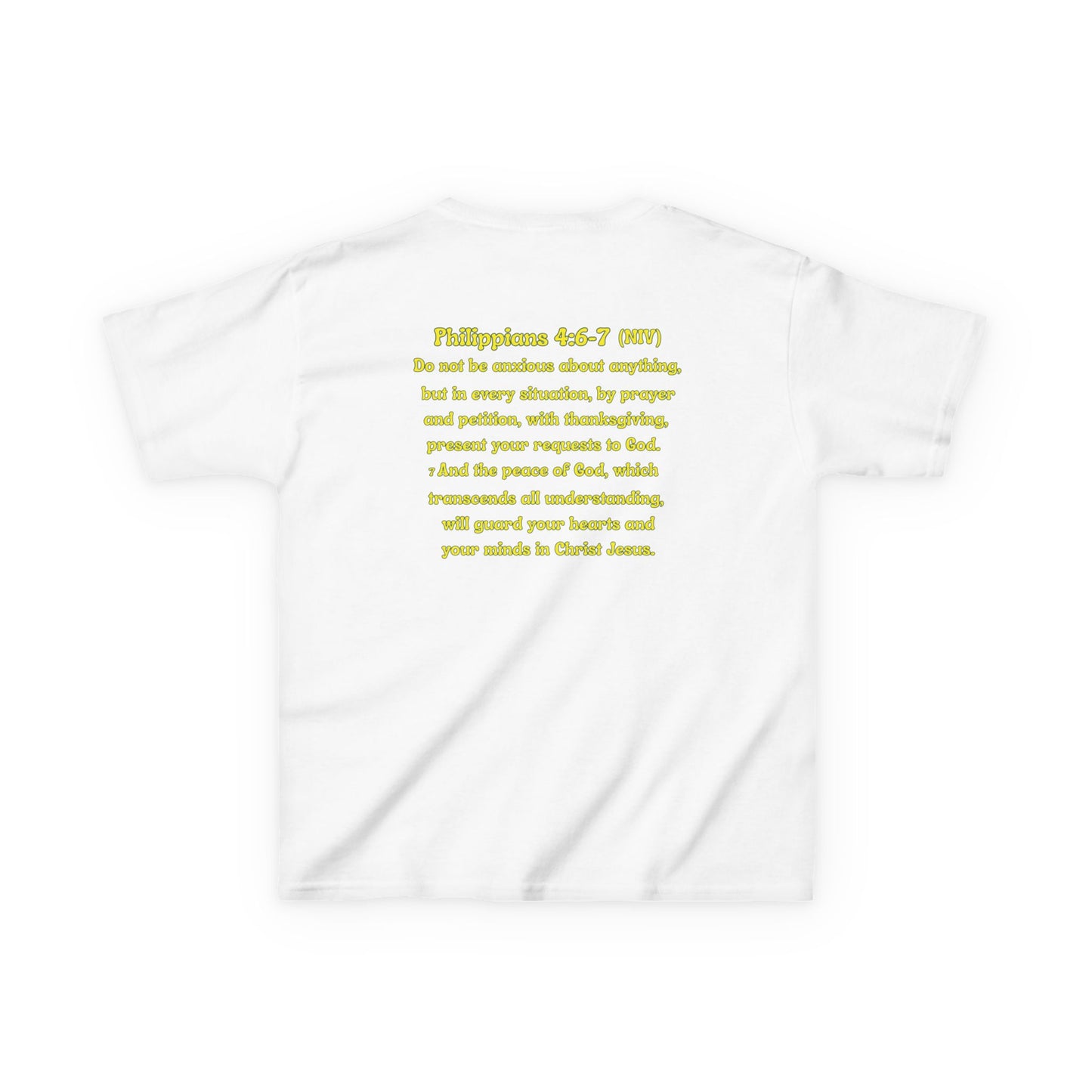 Don’t Worry, Be Happy Kids Tee | Philippians 4:6-7 Scripture Shirt