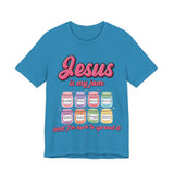 Jesus Is My Jam Tee | Unisex Jersey Christian T-Shirt | Fun Scripture Shirt | Faith-Based Graphic Tee