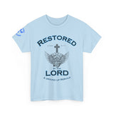 Restored by the Lord Tee | 2 Corinthians 5:17 Scripture Shirt | Christian Rebuild T-Shirt | Unisex Heavy Cotton Tee