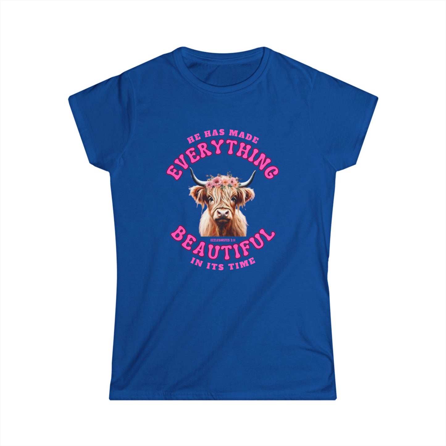 Everything Beautiful in Its Time Women’s Tee | Ecclesiastes 3:11 Scripture Shirt | Christian Faith T-Shirt for Women