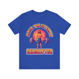 Jesus Deadlifter Tee – Romans 6:9 Unisex Jersey T-Shirt, Gym Shirt, Fitness Apparel, Biblical Strength Tee