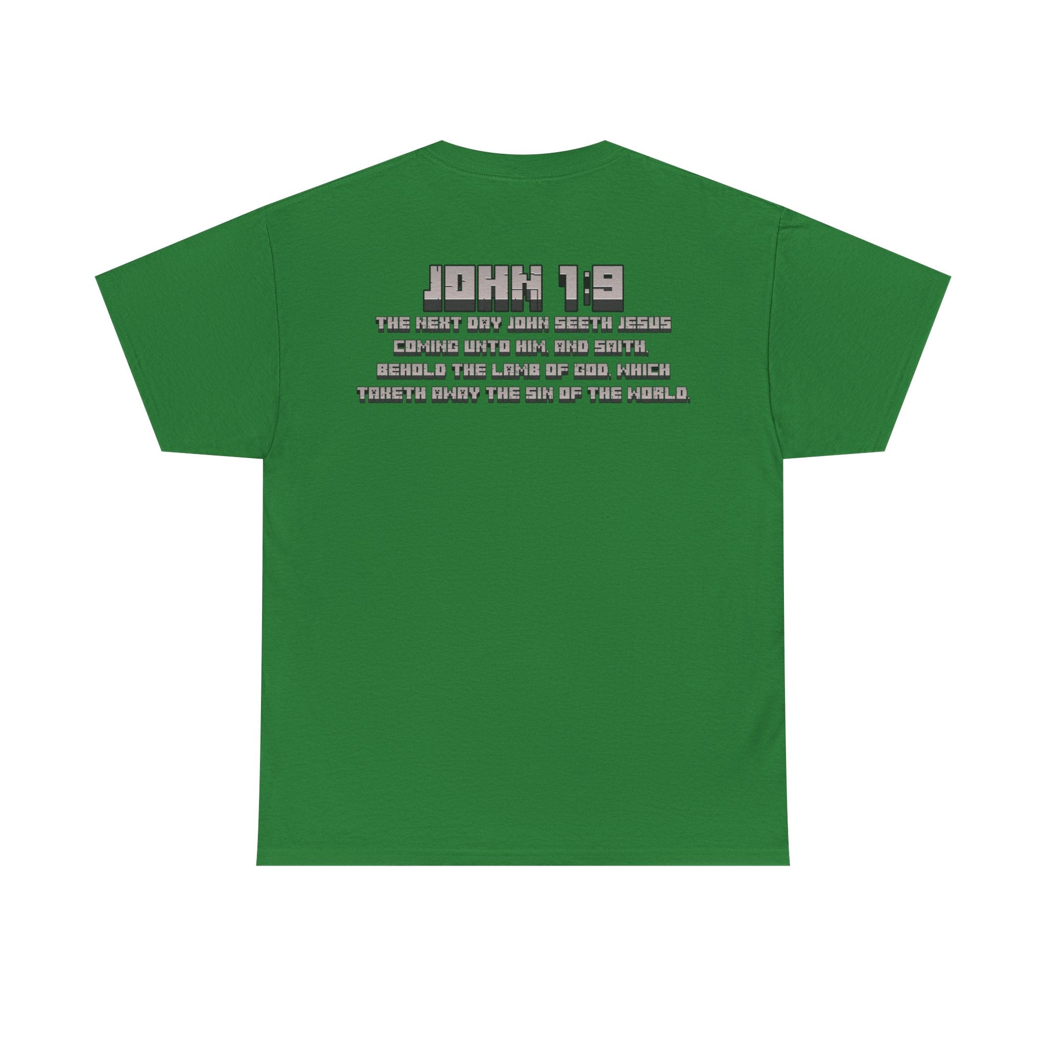 Behold the Lamb of God Tee | John 1:9 Scripture Shirt | Christian Gamer Style | Unisex Heavy Cotton Faith-Based T-Shirt