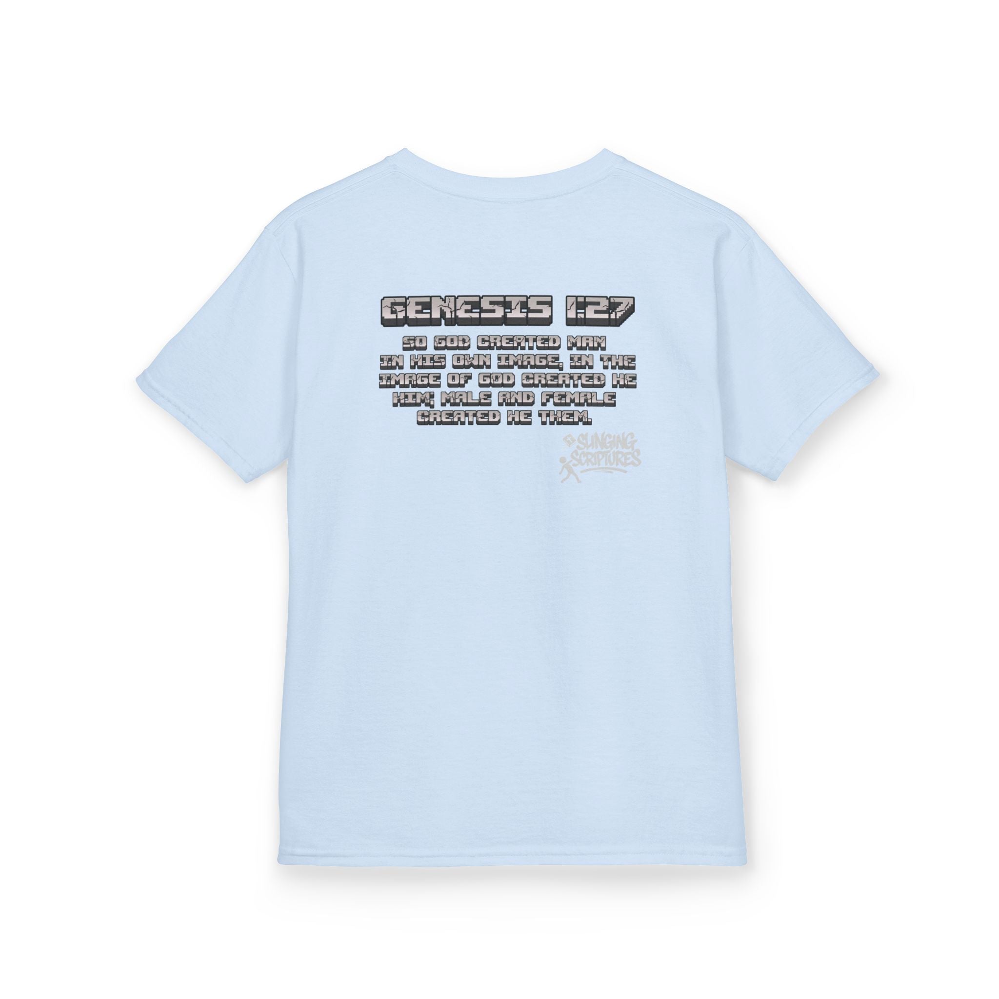 Made in the Image of God | Genesis 1:27 Christian Minecraft-Inspired Kids Tee