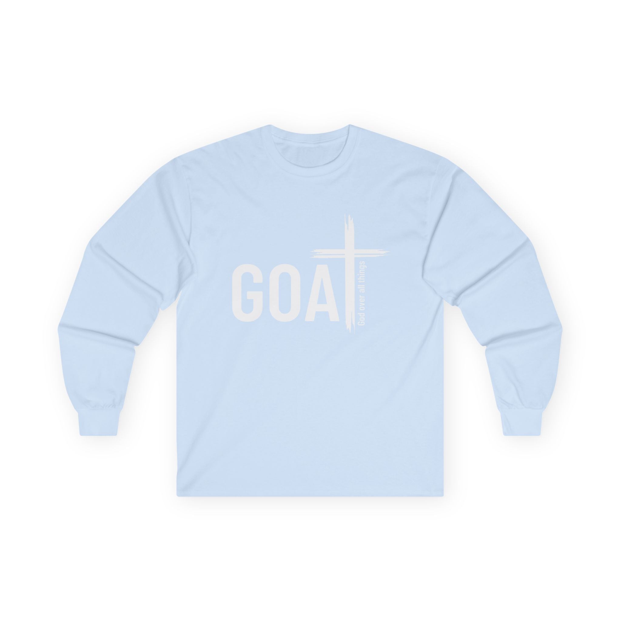 GOAT — God Over All Things | Colossians 1:17 Long Sleeve Unisex Christian T-Shirt